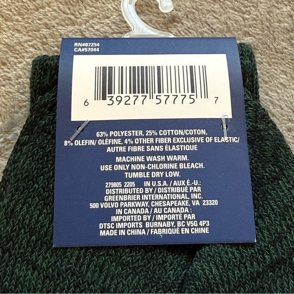 Men’s Juncture Thermal Green Heather Boot Socks Size 6-12 NWT - Picture 4 of 5